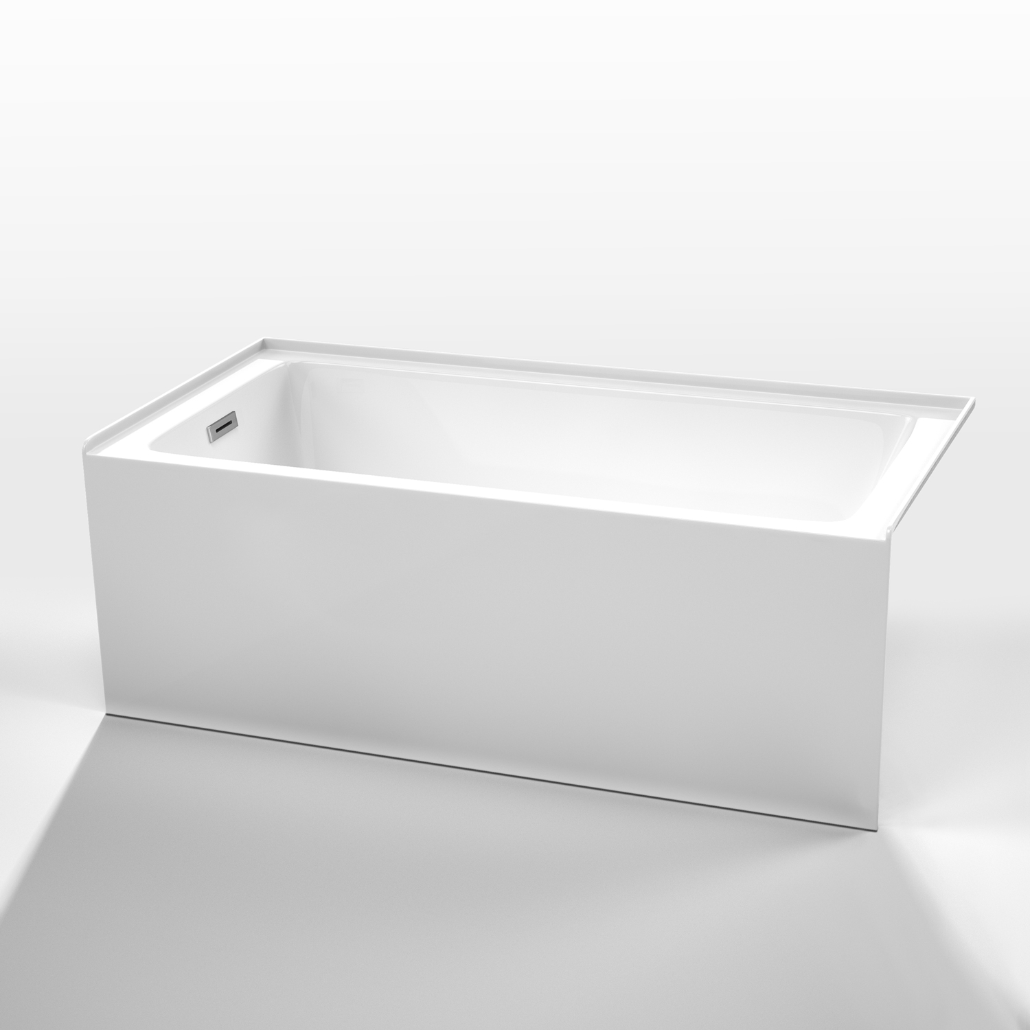 Grayley Alcove 60" Bathtub, Left Side Drain by Wyndham Collection - White WC-BTW1-6030L