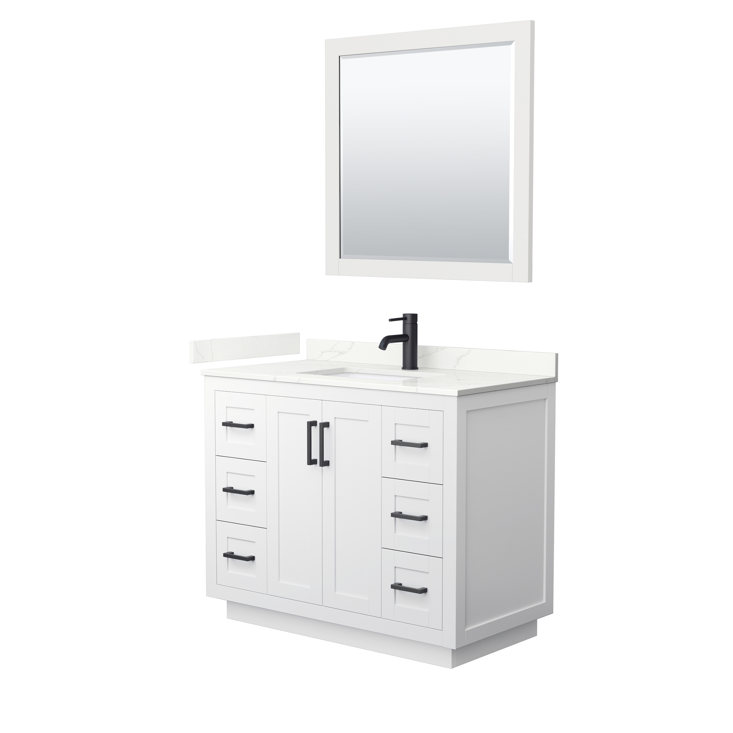 Miranda 42" Single Vanity with optional Carrara Marble Counter - White WC-2929-42-SGL-VAN-WHT__