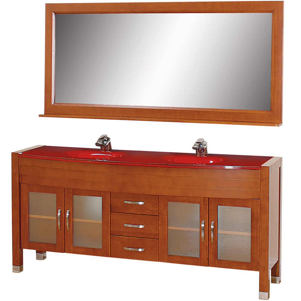 Daytona 71 Double Bathroom Vanity Set Cherry W Drawers Beautiful Bathroom Furniture For Every Home Wyndham Collection