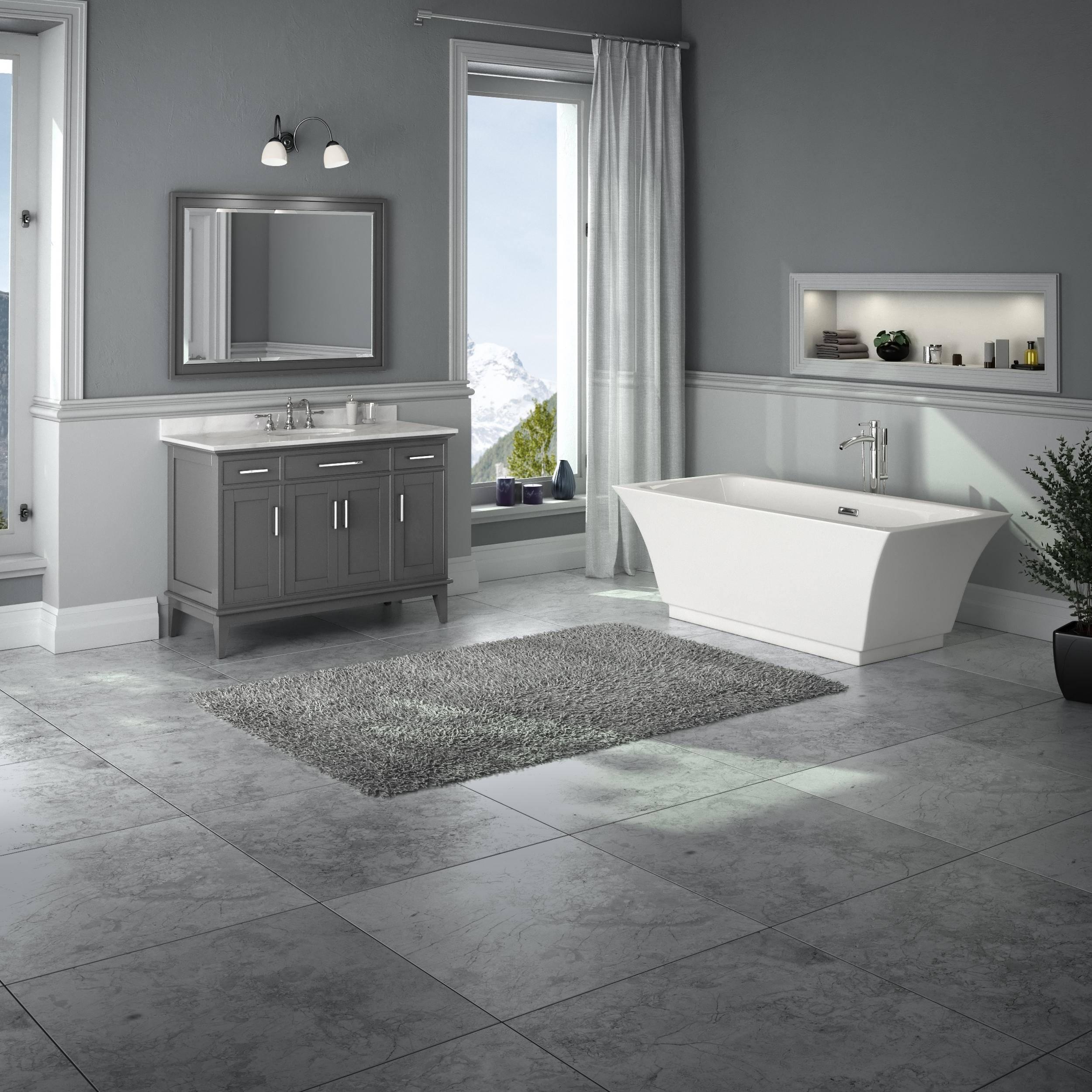 Dark Grey Bathroom Vanity A wide variety of dark grey bathroom options ...