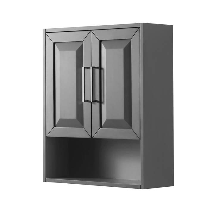 Daria Over-Toilet Wall Cabinet - Dark Gray WC-2525-WC-DKG