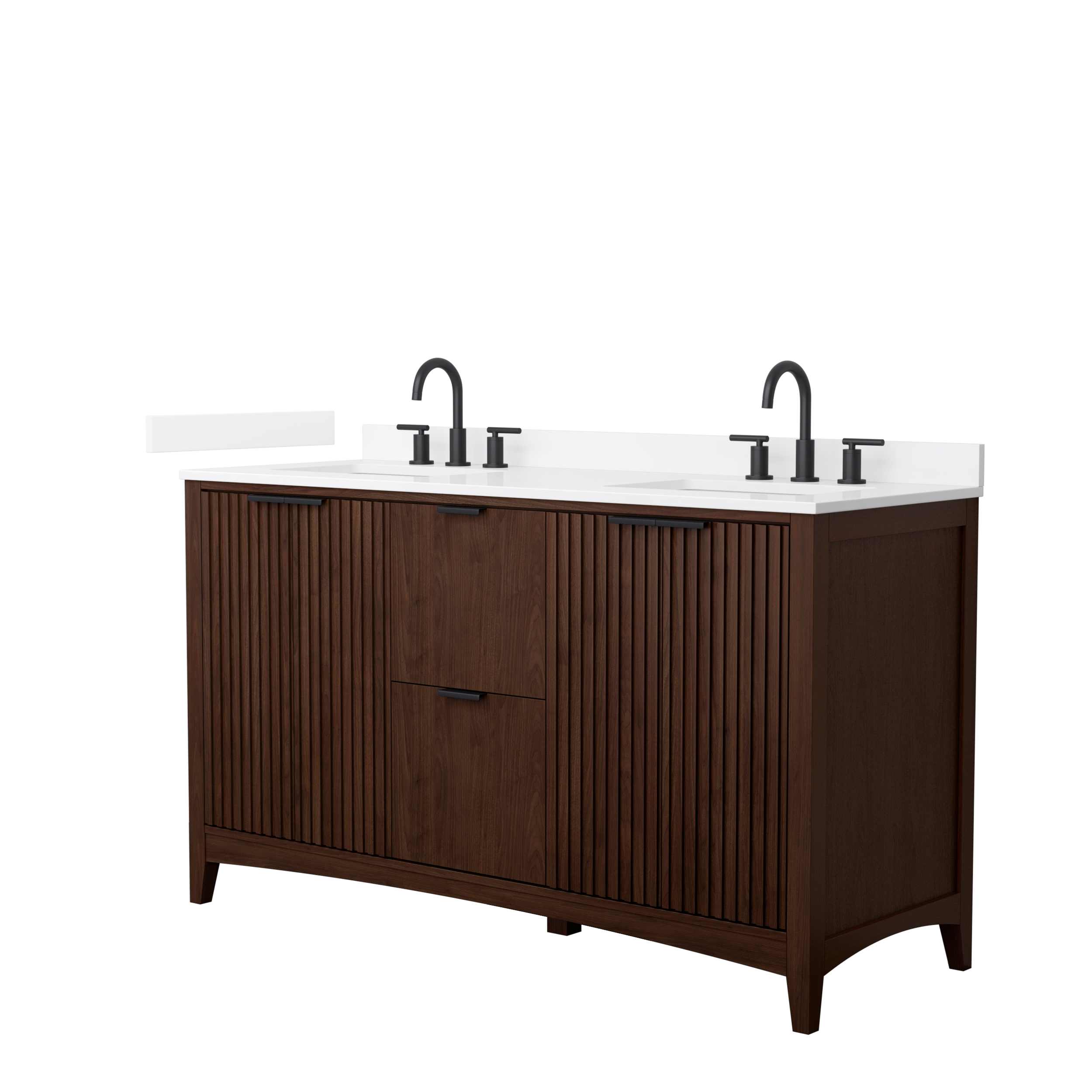 Palmilla 60" Double Vanity - Dark Walnut WC-9191-60-DBL-VAN-DWT