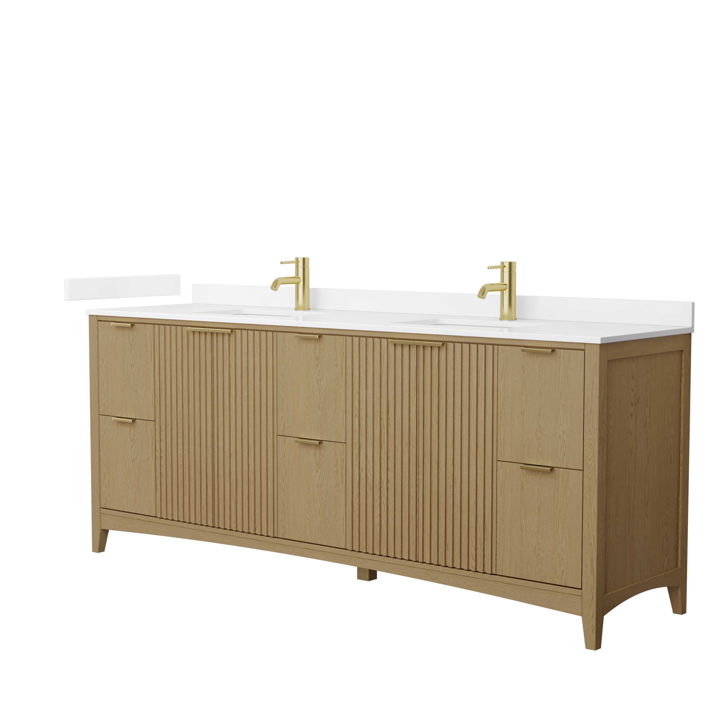 Palmilla 84" Double Vanity - Natural Oak WC-9191-84-DBL-VAN-NAO