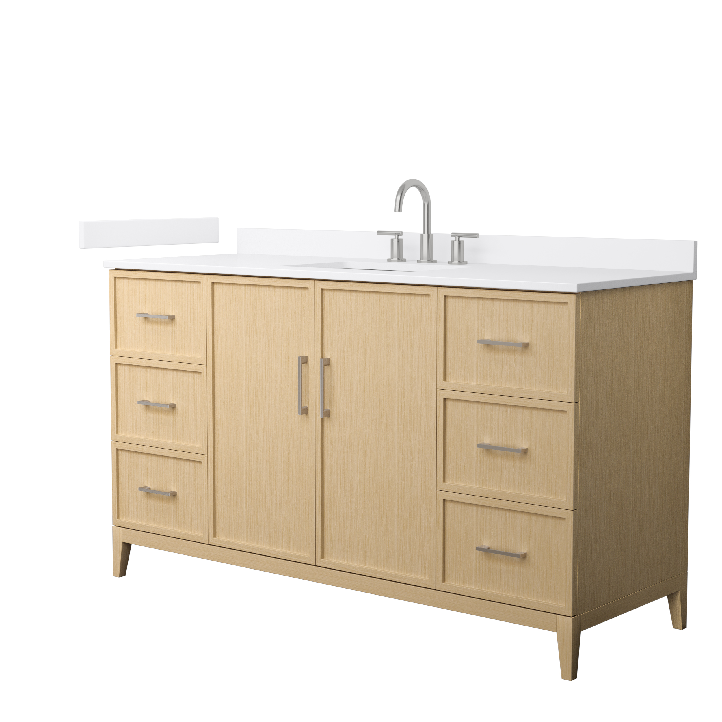 Elan 60" Single Bathroom Vanity by Wyndham Collection - White Oak WC-7171-60-SGL-VAN-WHO
