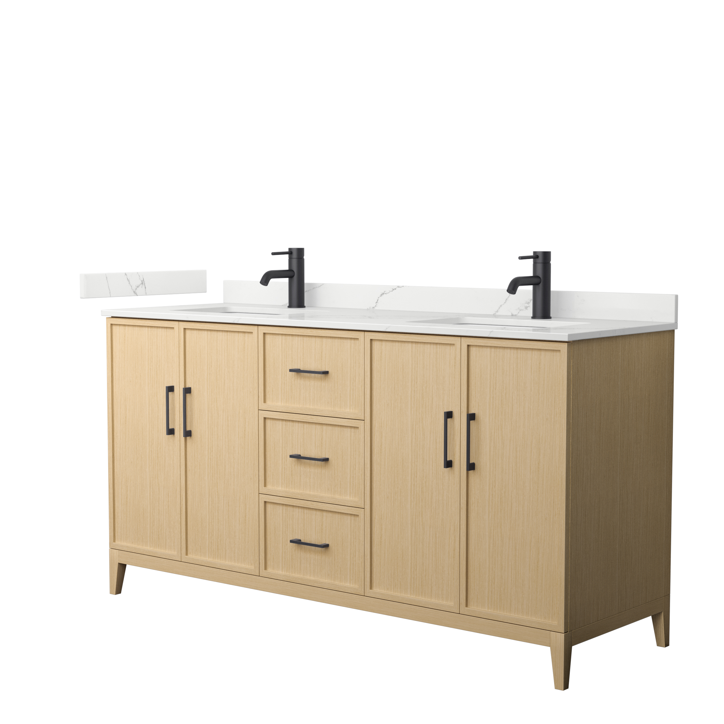 Elan 66" Double Bathroom Vanity by Wyndham Collection - White Oak WC-7171-66-DBL-VAN-WHO