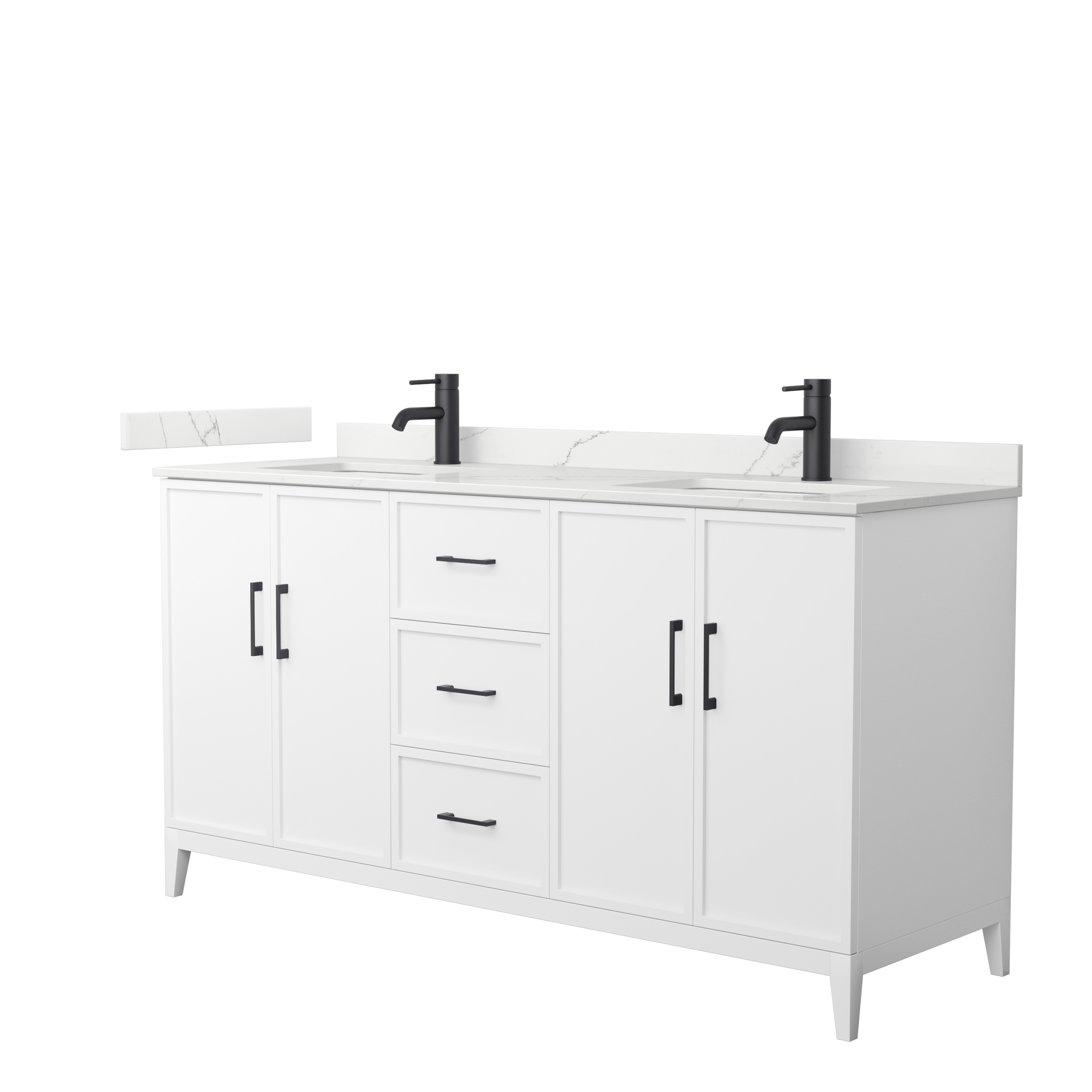 Elan 66" Double Bathroom Vanity by Wyndham Collection - White WC-7171-66-DBL-VAN-WHT