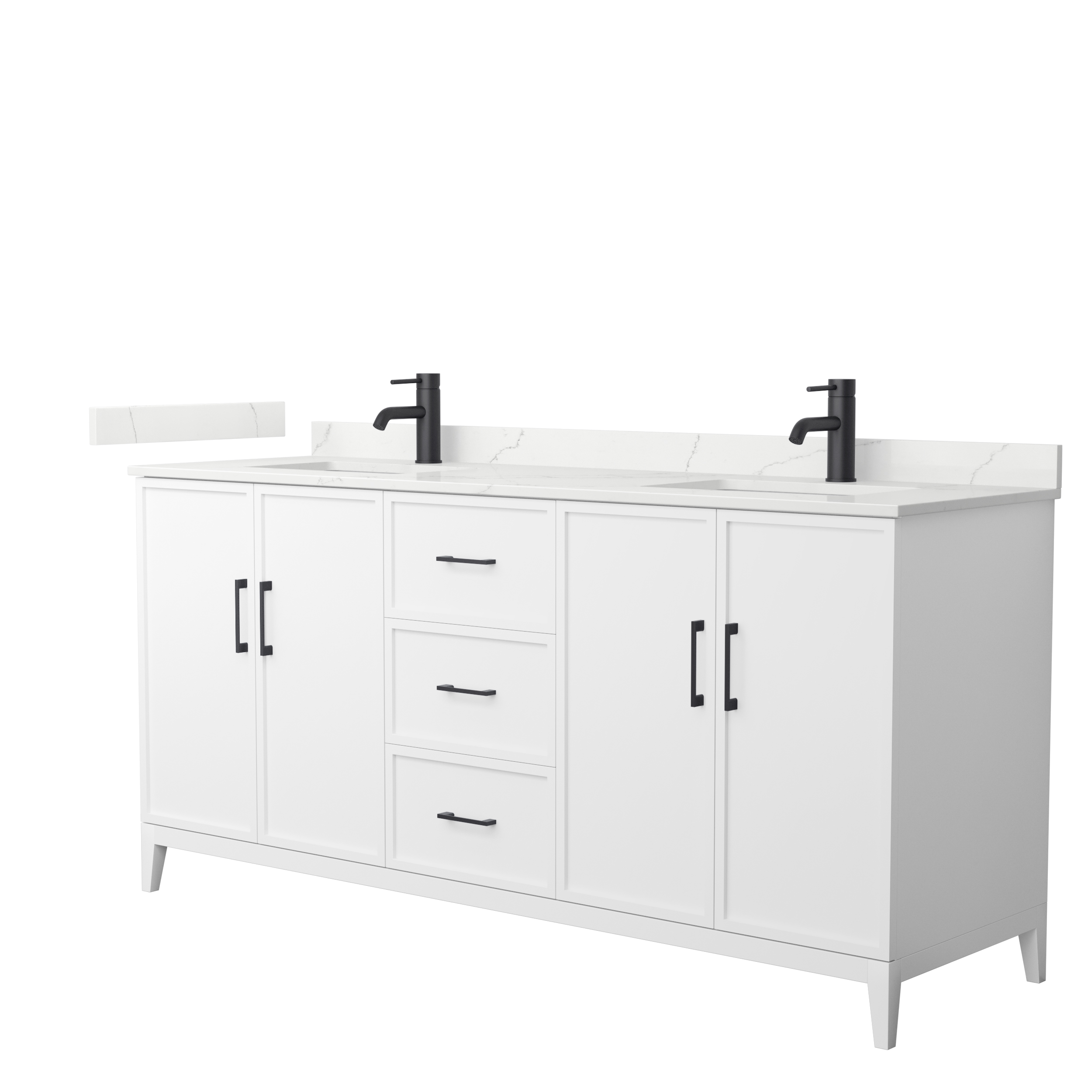 Elan 72" Double Bathroom Vanity by Wyndham Collection - White WC-7171-72-DBL-VAN-WHT