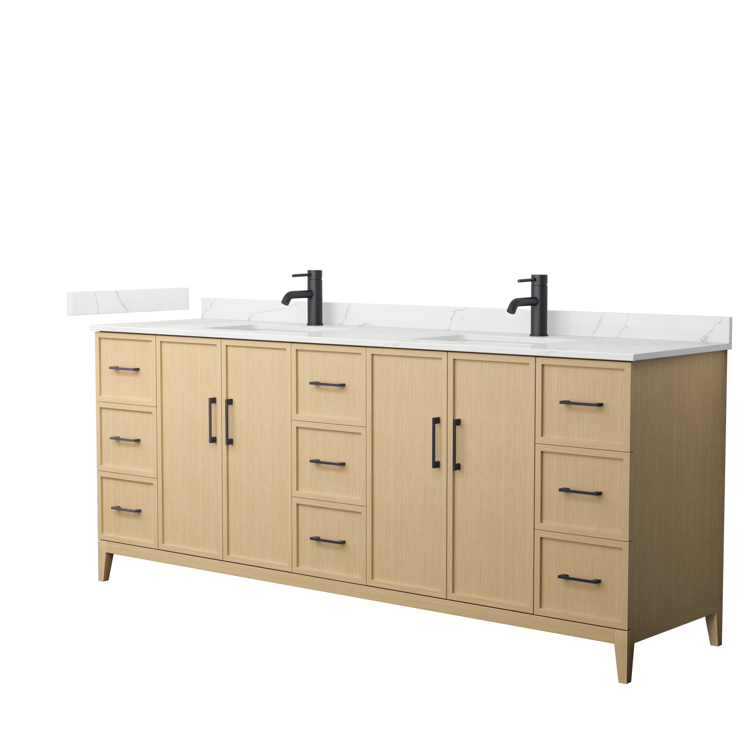 Elan 84" Double Bathroom Vanity by Wyndham Collection - White Oak WC-7171-84-DBL-VAN-WHO