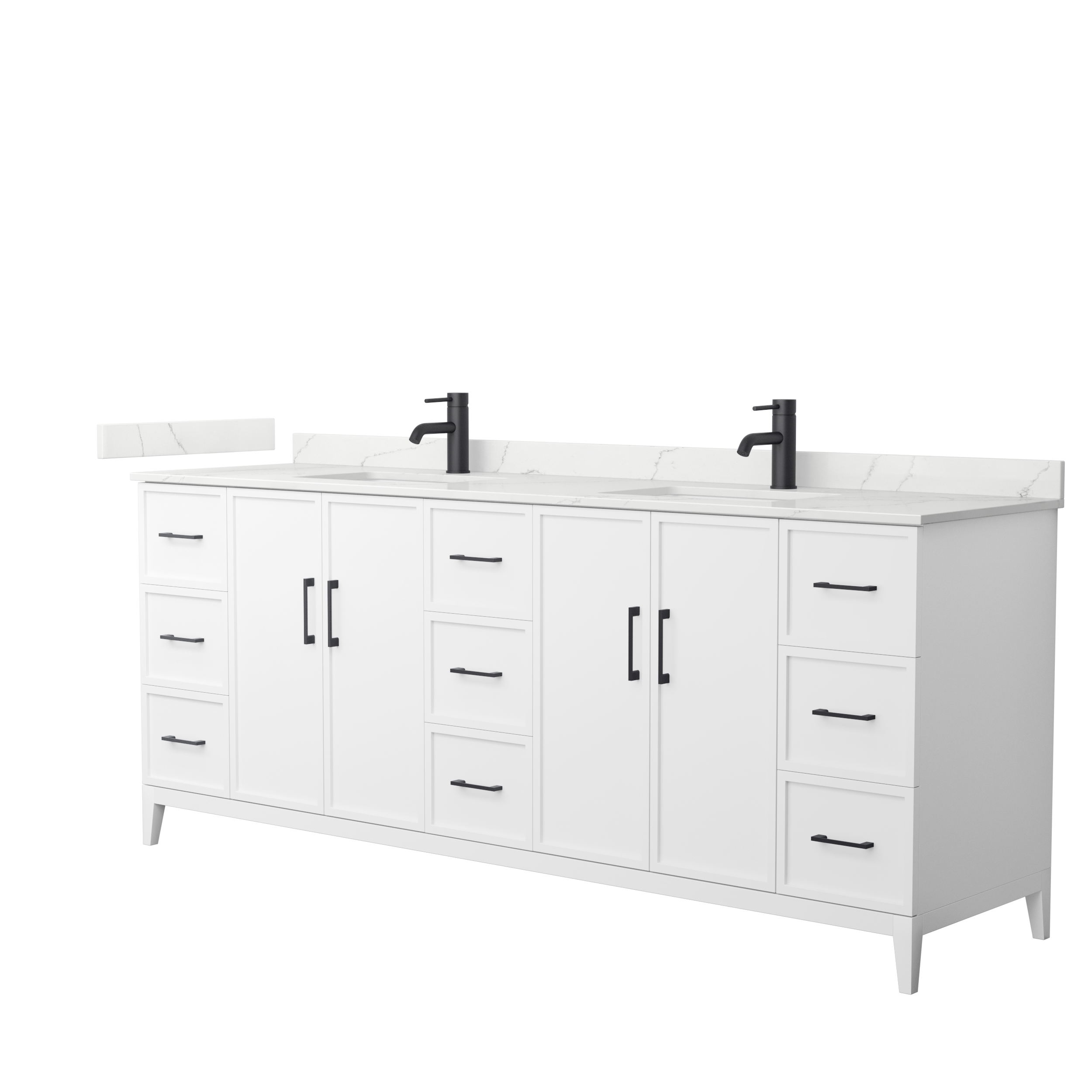 Elan 84" Double Bathroom Vanity by Wyndham Collection - White WC-7171-84-DBL-VAN-WHT