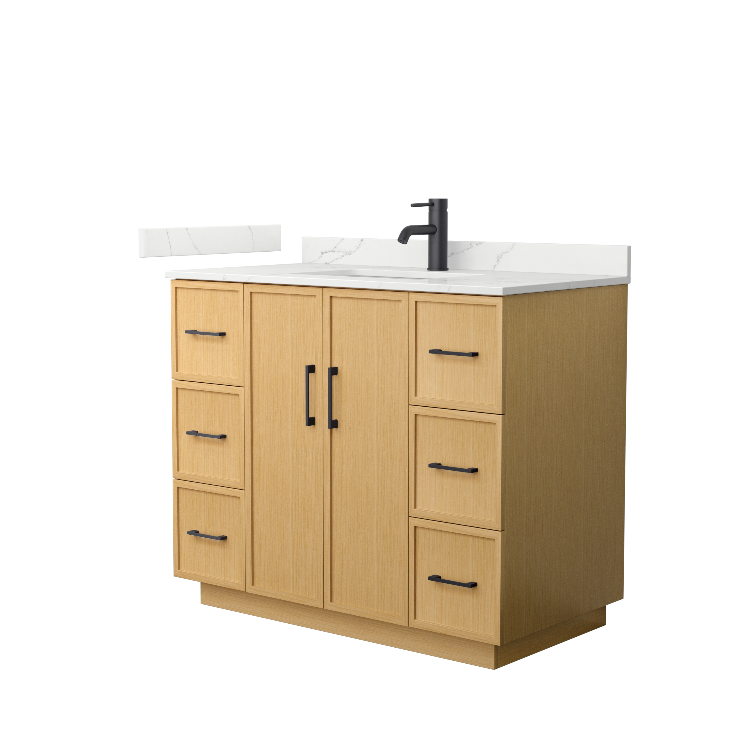 Elan 42" Single Bathroom Vanity with Toe Kick - Light Oak WC-7474-42-SGL-VAN-LHO