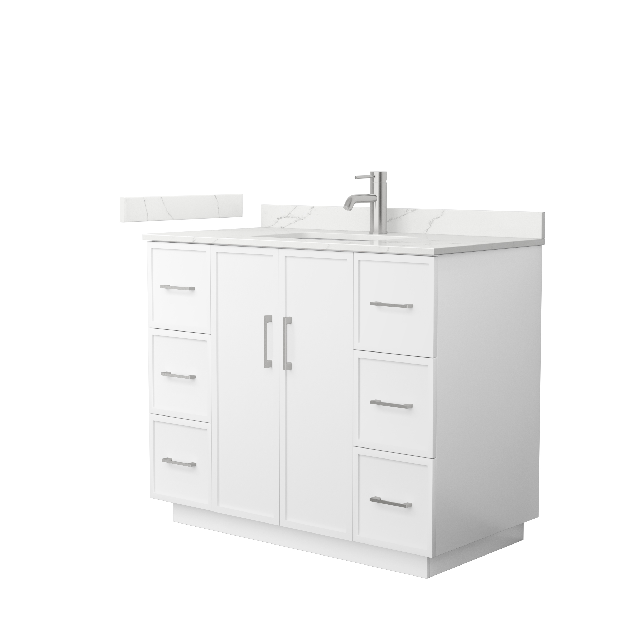 Elan 42" Single Bathroom Vanity with Toe Kick - White WC-7474-42-SGL-VAN-WHT