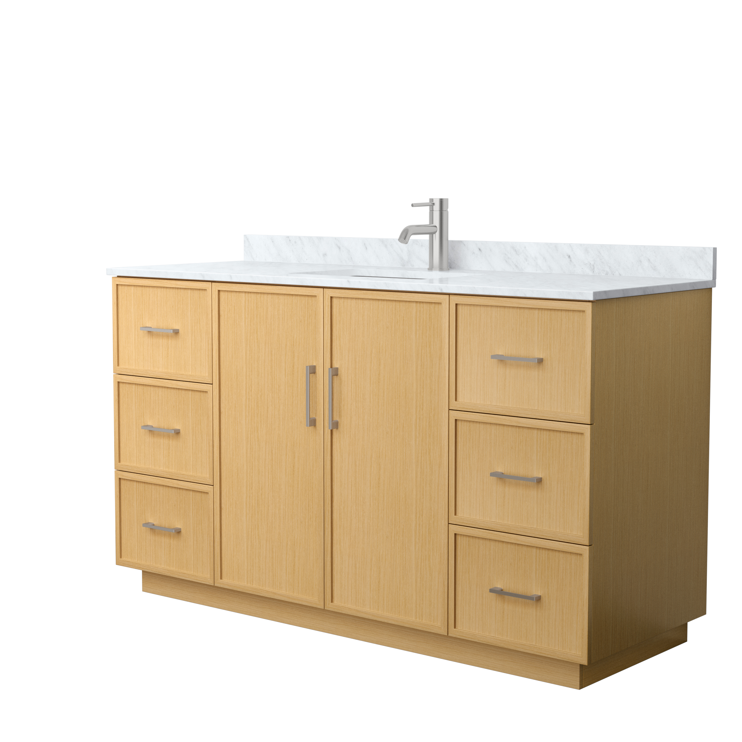 Elan 60" Single Bathroom Vanity with Toe Kick - Light Oak WC-7474-60-SGL-VAN-LHO