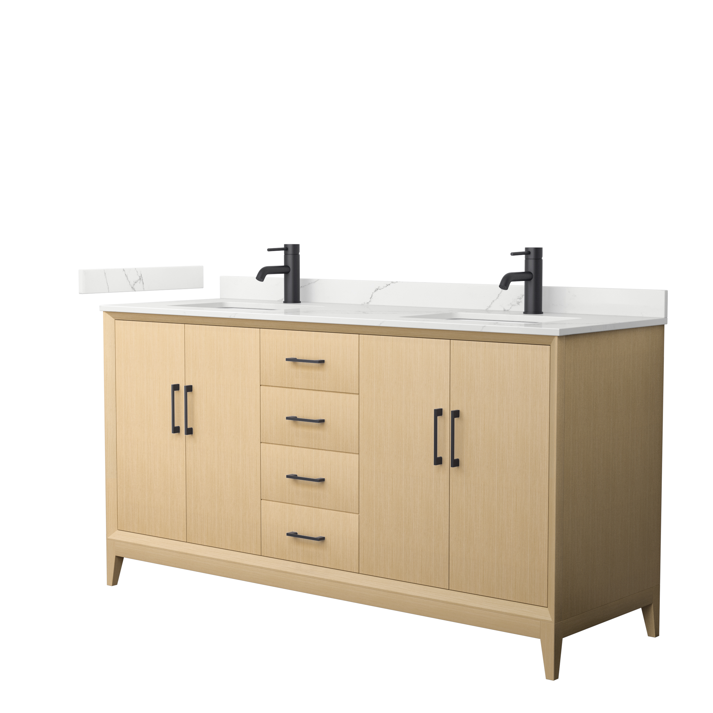 Janna 66" Double Bathroom Vanity - White Oak WC-7575-66-DBL-VAN-WHO