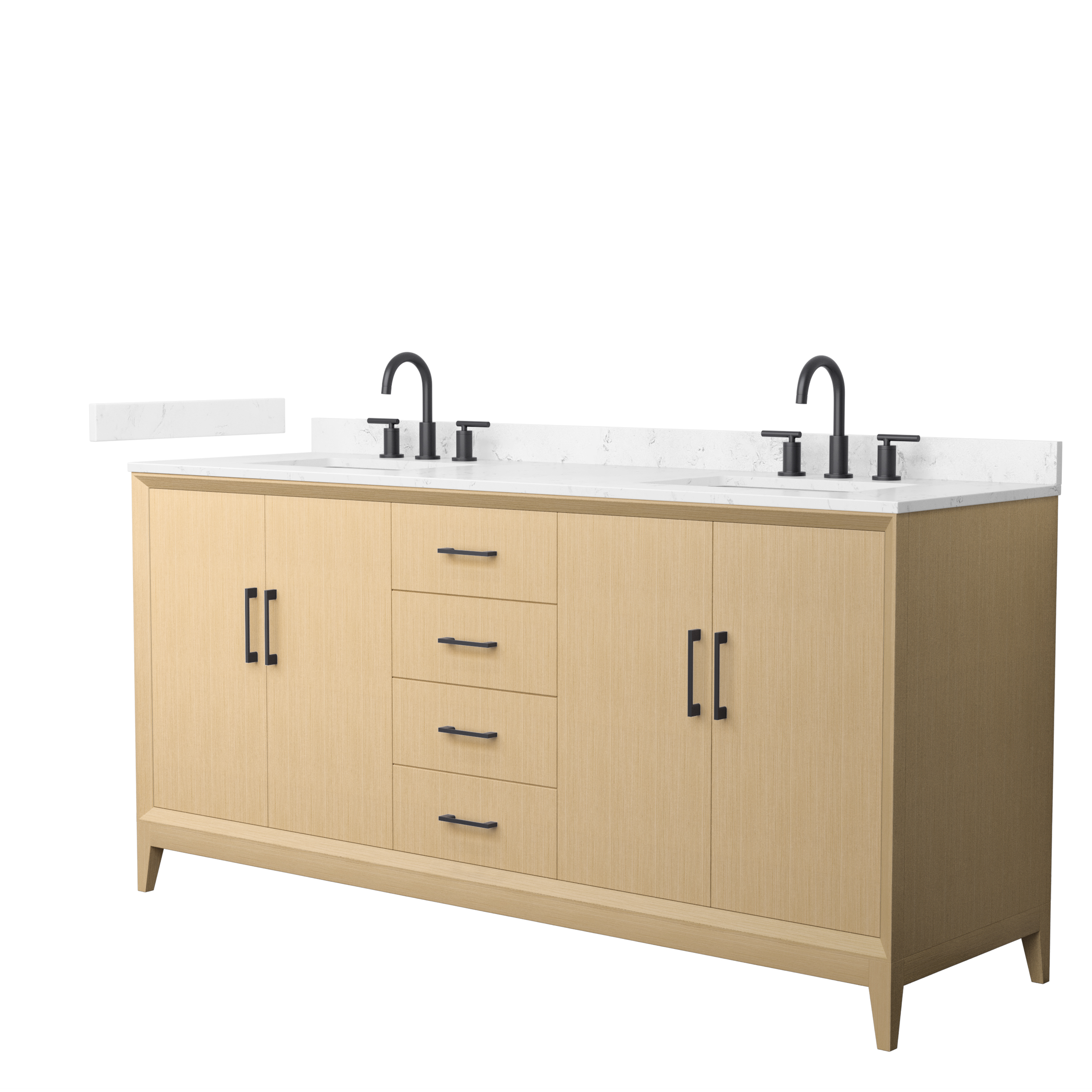 Janna 72" Double Bathroom Vanity - White Oak WC-7575-72-DBL-VAN-WHO