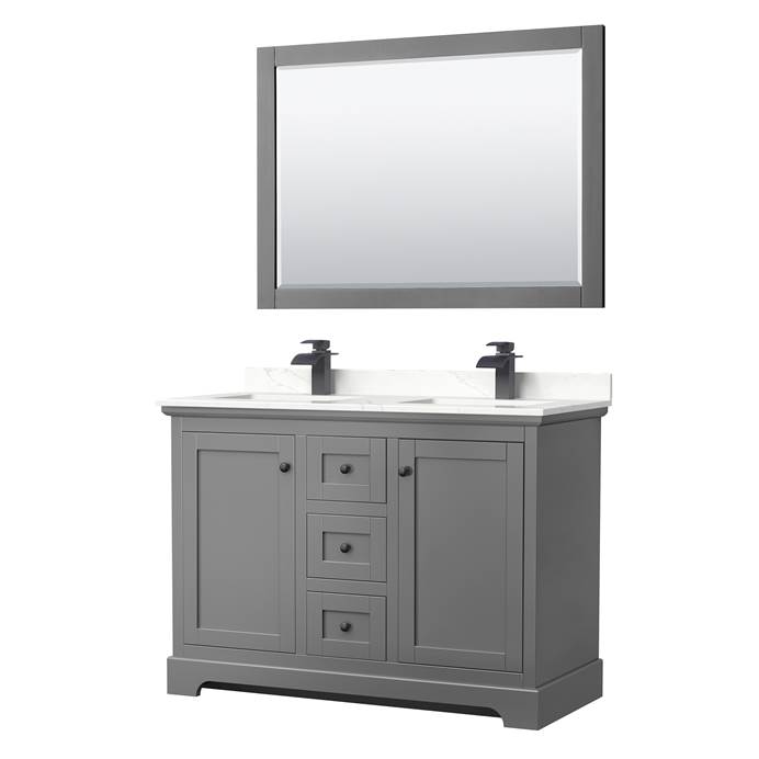 Avery 48" Double Bathroom Vanity - Dark Gray WC-2323-48-DBL-VAN-DKG_