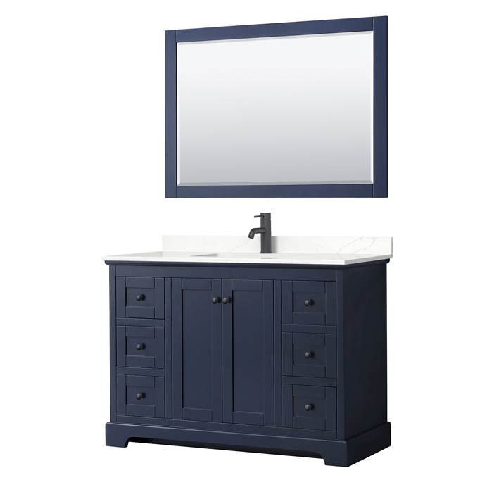 Avery 48" Single Bathroom Vanity - Dark Blue WC-2323-48-SGL-VAN-BLU_