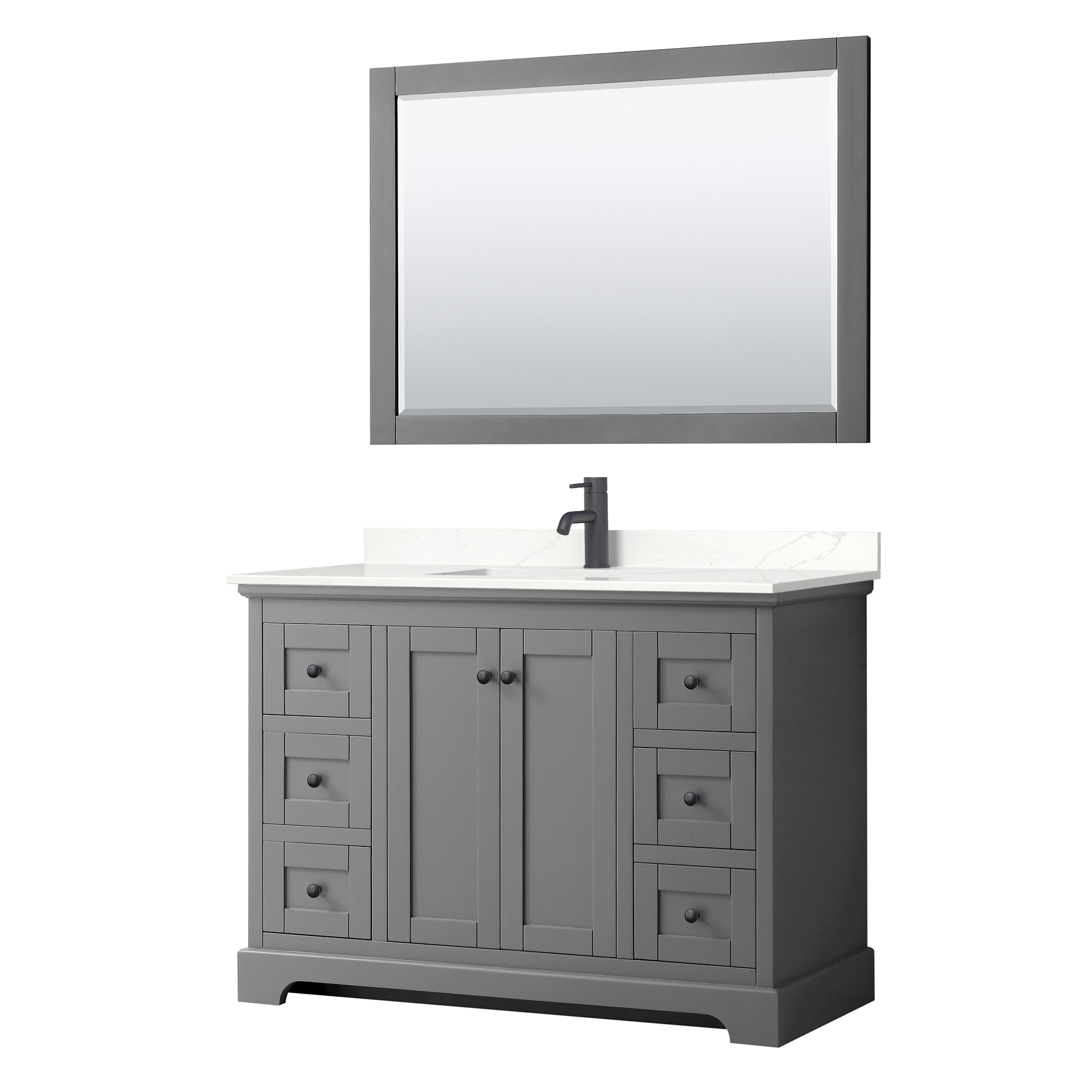 Avery 48" Single Bathroom Vanity - Dark Gray WC-2323-48-SGL-VAN-DKG_