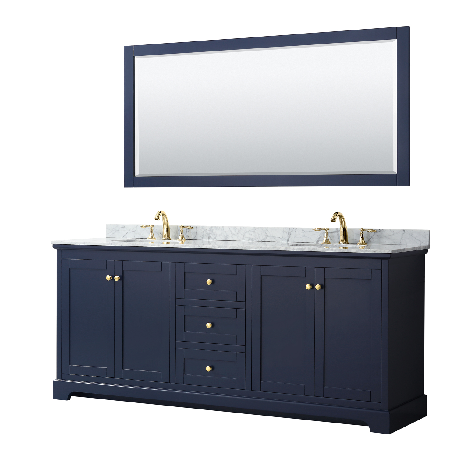 Avery 80 Double Bathroom Vanity Dark Blue Beautiful Bathroom Furniture For Every Home Wyndham Collection