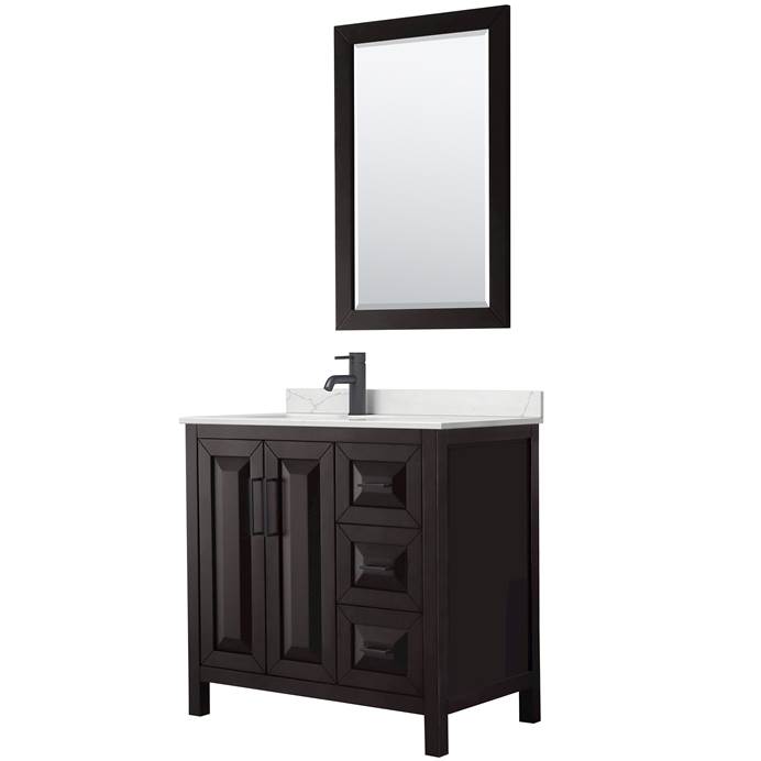 Daria 36" Single Bathroom Vanity by Wyndham Collection - Dark Espresso WC-2525-36-SGL-VAN-DES