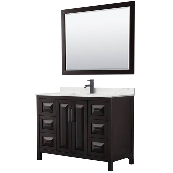 Daria 48" Single Bathroom Vanity by Wyndham Collection - Dark Espresso WC-2525-48-SGL-VAN-DES