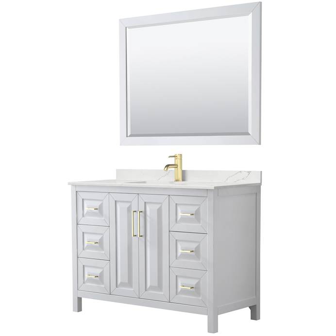 Daria 48" Single Bathroom Vanity by Wyndham Collection - White WC-2525-48-SGL-VAN-WHT