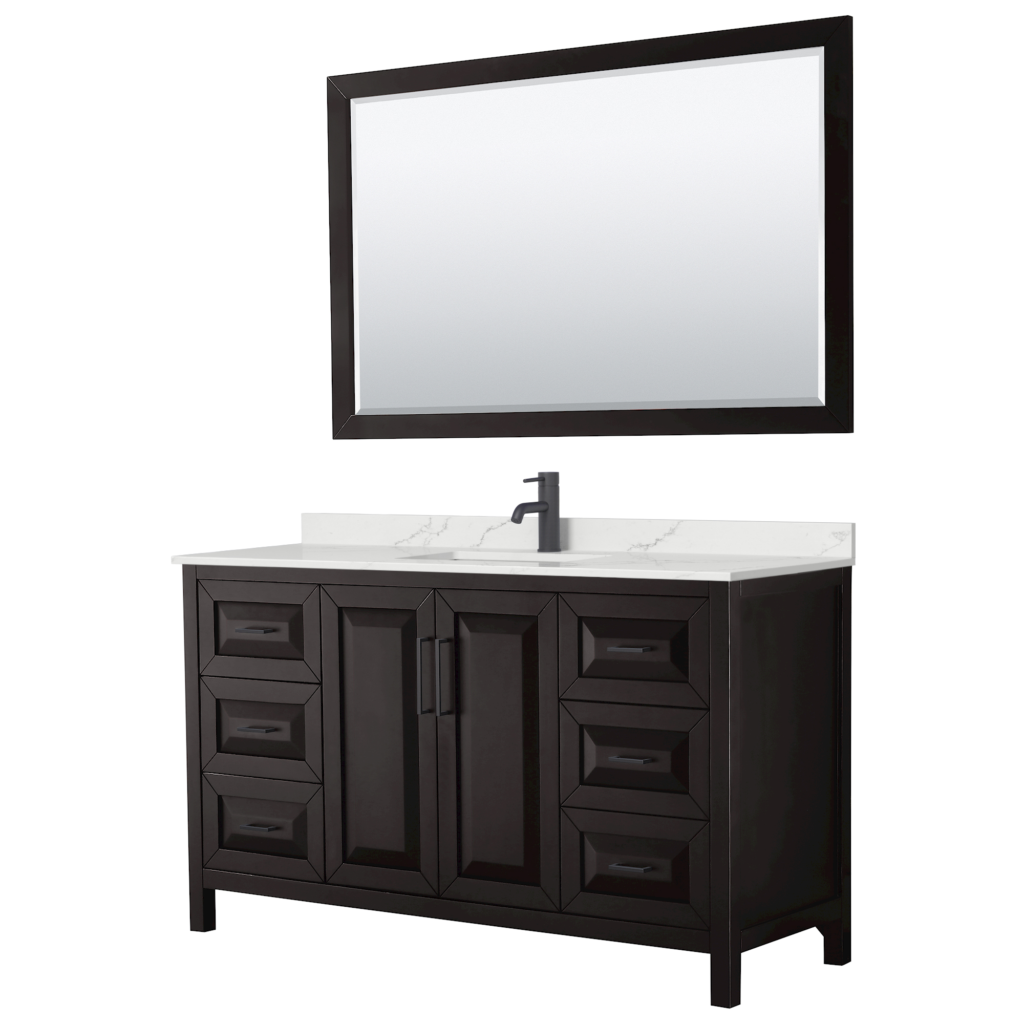 Daria 60" Single Bathroom Vanity by Wyndham Collection - Dark Espresso WC-2525-60-SGL-VAN-DES