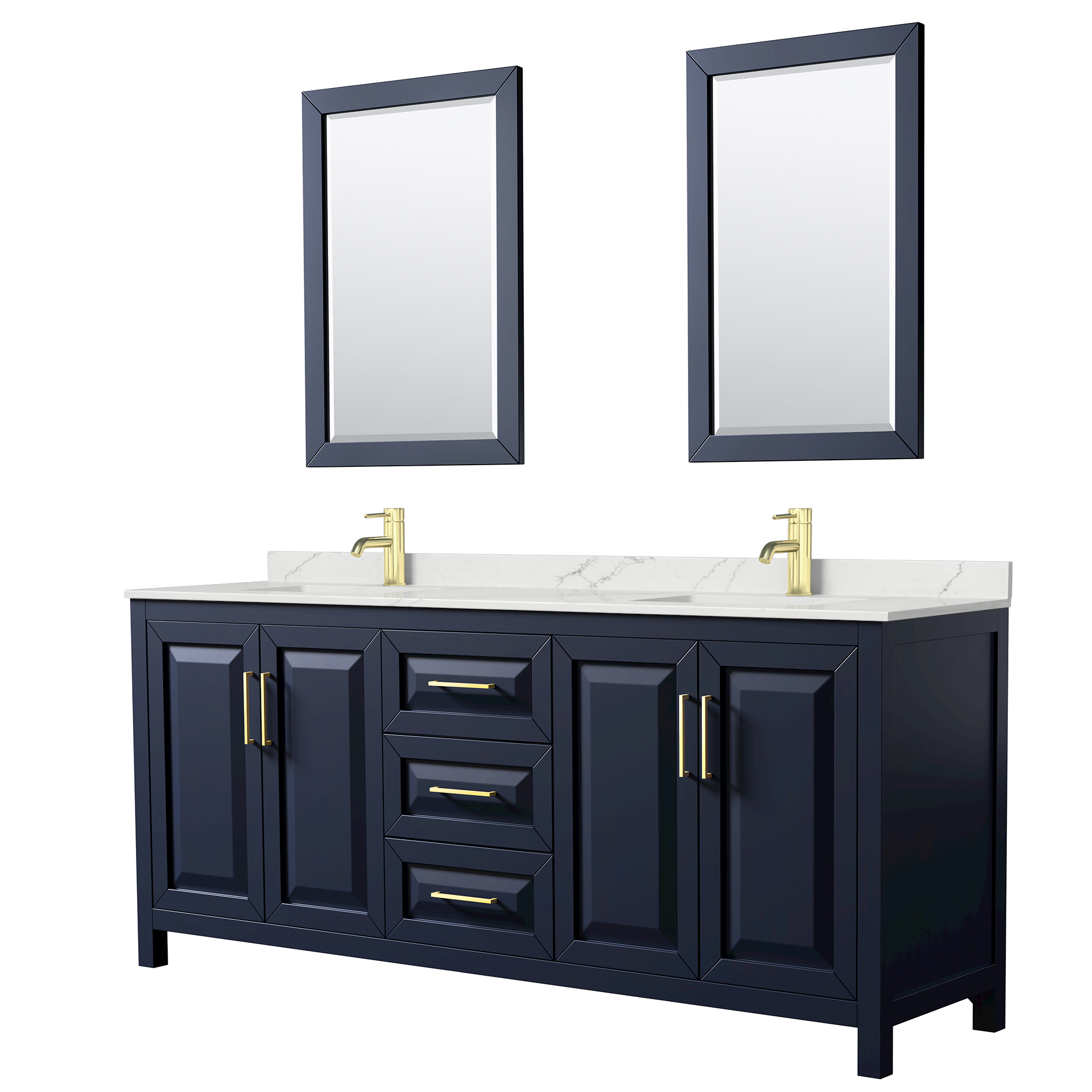 Daria 80" Double Bathroom Vanity by Wyndham Collection - Dark Espresso WC-2525-80-DBL-VAN-DES