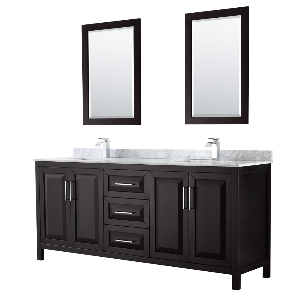 Daria 80 Double Bathroom Vanity Dark Espresso Beautiful