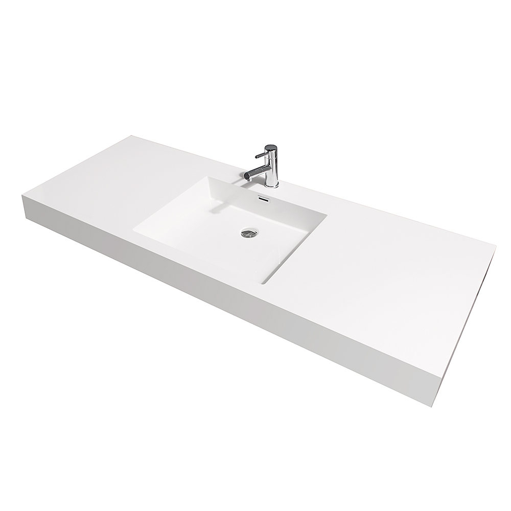 Amare 60 Wall Mounted Single Bathroom Vanity Set With Integrated