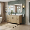 Custom image for White Oak with Matte Black Trim / White Cultured Marble / No Mirror