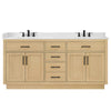 Custom image for Rift Oak with Matte Black Trim / White Quartz / No Mirror