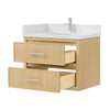 Custom image for Scandinavian Oak with Brushed Nickel Trim / Giotto Quartz / No Mirror