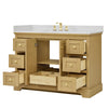 Custom image for Honey Oak with Brushed Gold Trim / Carrara Cultured Marble / No Mirror