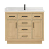 Custom image for Rift Oak with Matte Black Trim / Giotto Quartz / No Mirror