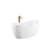 Custom image for White with Shiny White Trim and Brushed Gold Faucet