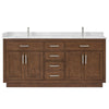 Custom image for Dark Oak with Brushed Nickel Trim / Giotto Quartz / No Mirror