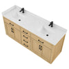 Custom image for Rift Oak with Matte Black Trim / Carrara Cultured Marble / No Mirror