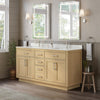 Custom image for Rift Oak with Brushed Nickel Trim / Giotto Quartz / No Mirror