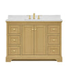 Custom image for Honey Oak with Brushed Gold Trim / Carrara Cultured Marble / No Mirror