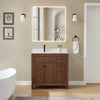 Custom image for Dark Walnut with Matte Black Trim / Giotto Quartz / No Mirror