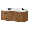 Custom image for Toasted Walnut with Matte Black Trim / White Quartz / No Mirror