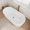 Custom image for White with Polished Chrome Trim and Brushed Gold Faucet / 67