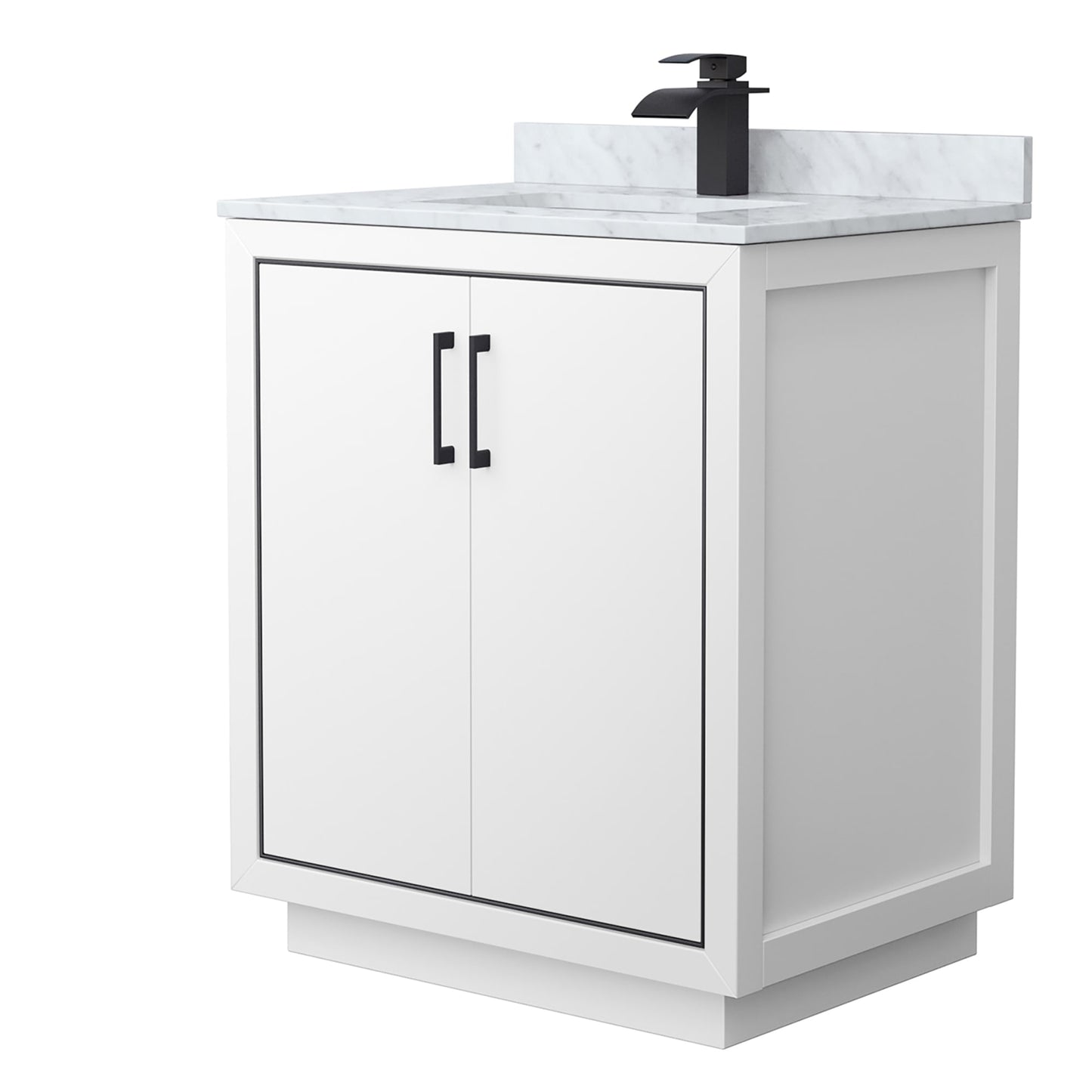 Icon Bathroom Vanity with Countertop 30 inch Single Sink Single hole Faucet Setup