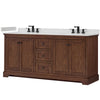 Custom image for Dark Walnut with Matte Black Trim / Giotto Quartz / No Mirror