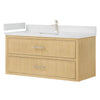 Custom image for Scandinavian Oak with Brushed Nickel Trim / Giotto Quartz / No Mirror