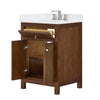 Custom image for Dark Walnut with Brushed Nickel Trim / White Quartz / No Mirror