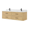 Custom image for Scandinavian Oak with Matte Black Trim / Giotto Quartz / No Mirror