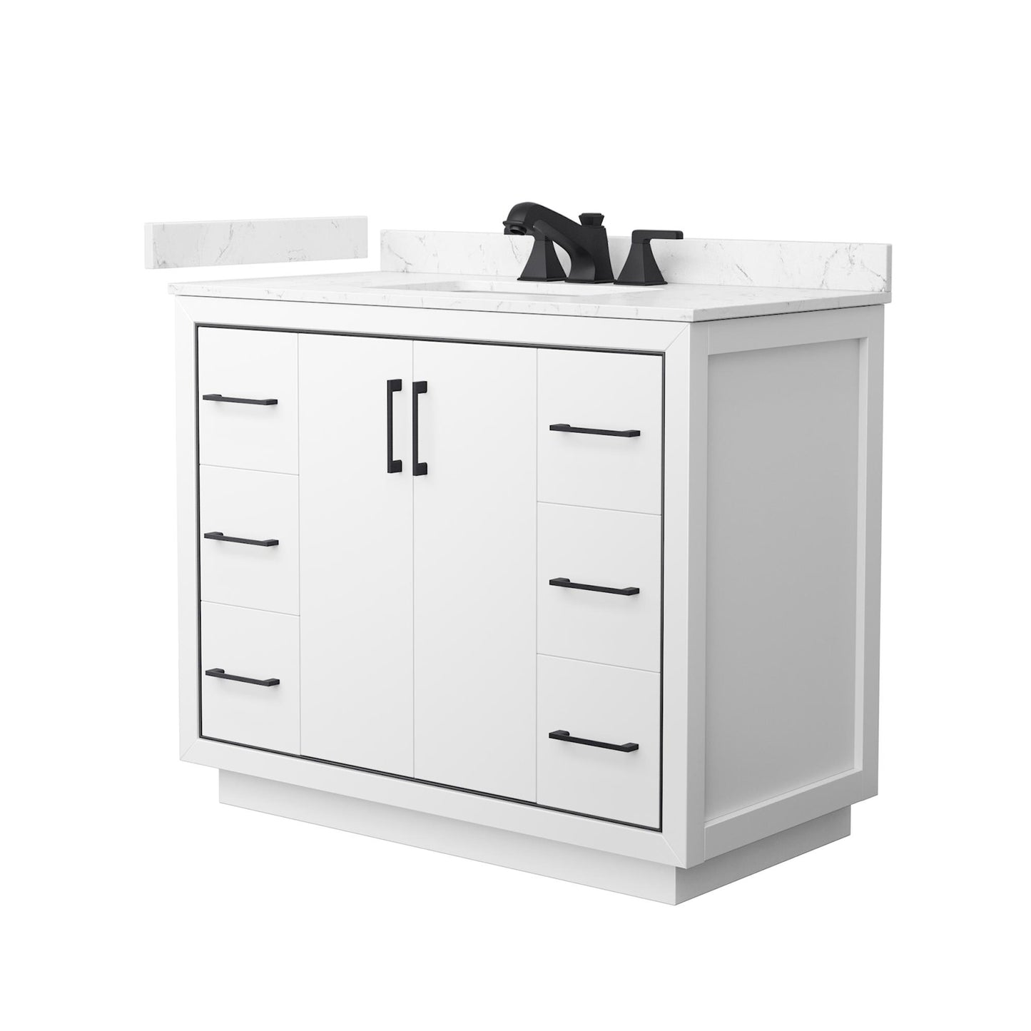 Icon Bathroom Vanity with Countertop 42 inch Single Sink 3-hole Faucet Setup