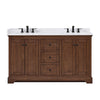 Custom image for Dark Walnut with Matte Black Trim / White Cultured Marble / No Mirror