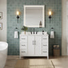 Custom image for White with Matte Black Trim / White Quartz / No Mirror